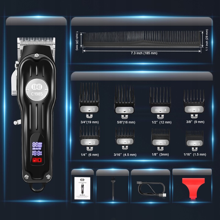 Profesjonalna Maszynka do Strzyzenia Wlosow Zestaw