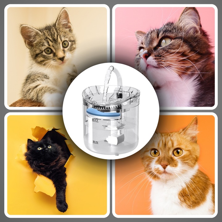 POIDŁO DLA ZWIERZĄT AUTOMATYCZNE DLA PSÓW KOTÓW 1800ML FONTANNA WODNA