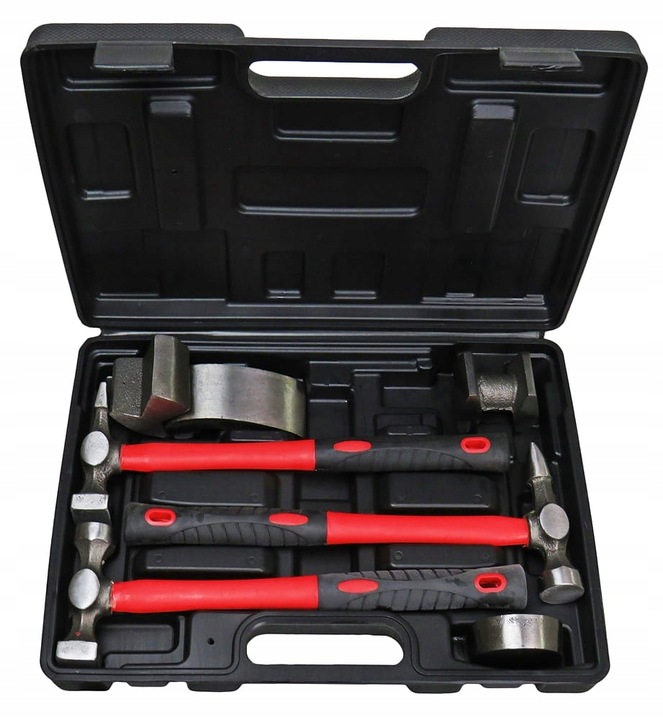 MŁOTEK BLACHARSKI ZESTAW MŁOTKÓW blacharskich FIBERGLASS 7el kowadła