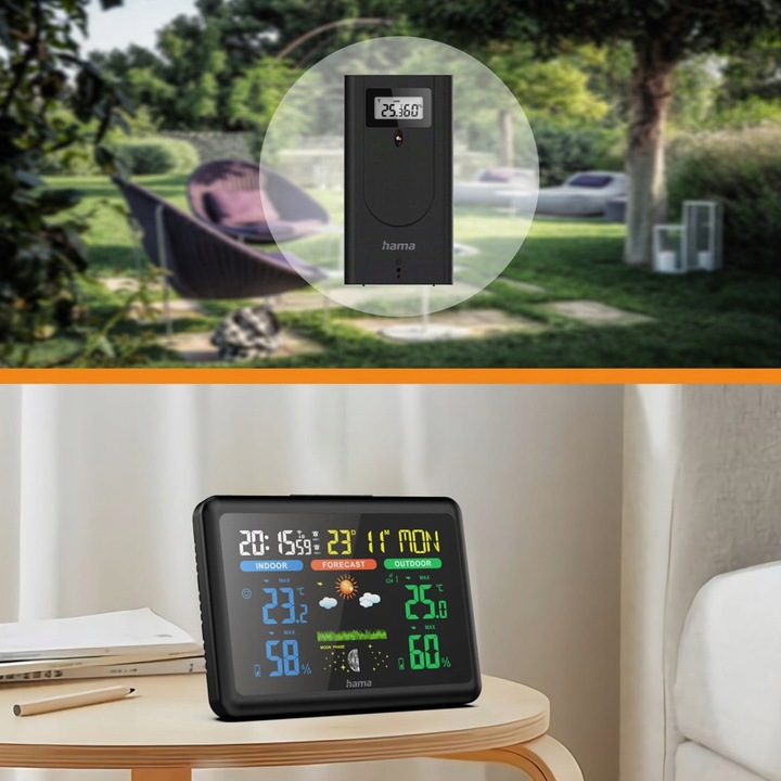 Hama STACJA POGODY "COLOR" Termometr, Higrometr