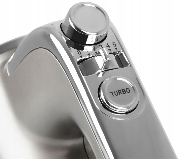 MOCNY Mikser ręczny 5 biegów TURBO MOC 400W INOX SOLIDNY 4 TRZEPACZKI