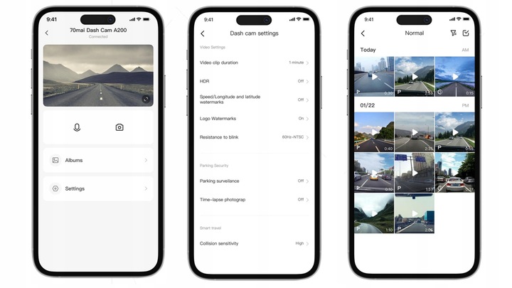 Kamera samochodowa 70mai A200 Wideorejestrator HDR + moduł parking UP03