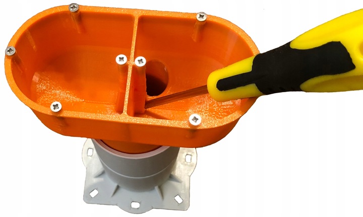 Puszka elektryczna podwójna, elewacyjna 200 mm do styropianu, regulowana