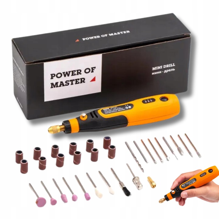 MINI ELEKTRYCZNA SZLIFIERKA WIERTARKA ELEKTRYCZNA POMARAŃCZOWA