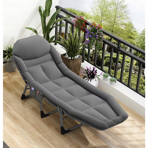 Łóżko polowe turystyczne Trizand 25380 200 cm x 65 cm szare