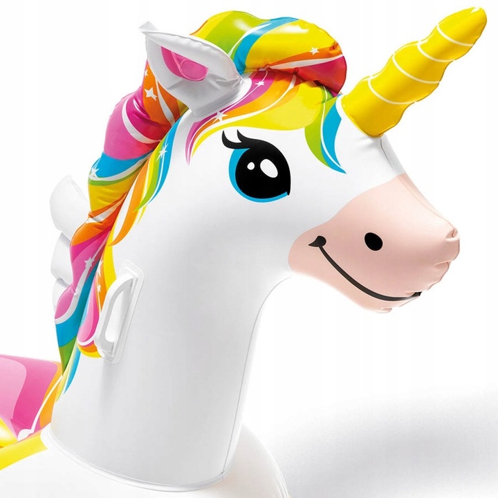 Duży Dmuchany Materac Jednorożec 198x140 cm INTEX do Basenu Jezioro Plaża