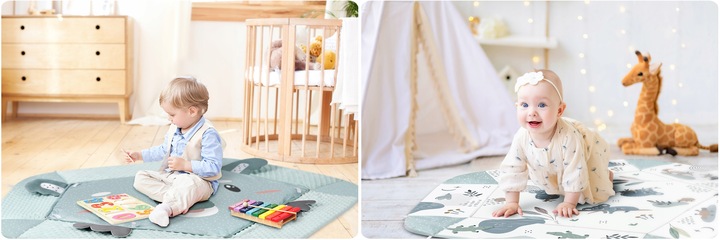 MATA EDUKACYJNA INTERAKTYWNA DWUSTRONNA SKŁADANA XXL 5w1 NUKIDO PODUSZKA