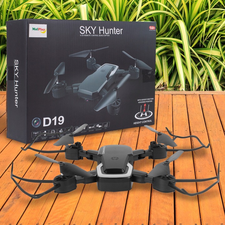 DRON Z KAMERĄ DLA DZIECI QUADROCOPTER HD WIDEO 0,3MP AKUMULATOR 3,7 WALIZKA