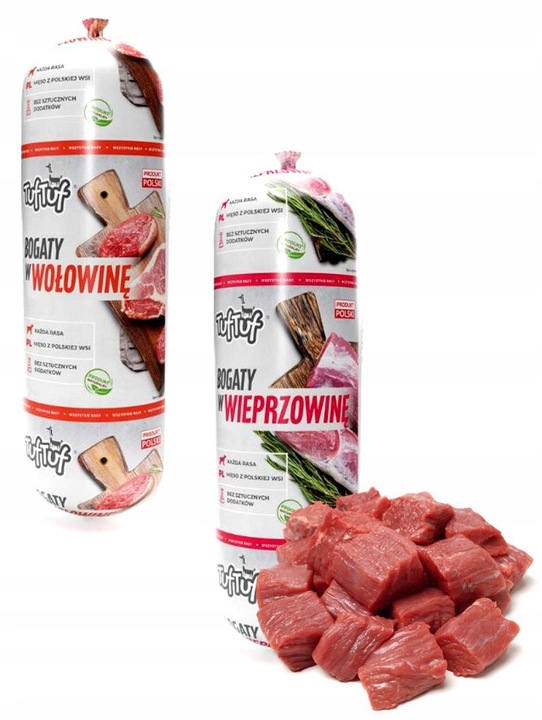 BATON 70% MIĘSA + GRATIS TUTU KARMA DLA PSA 20x900 MIX KIEŁBASA TUF TUF