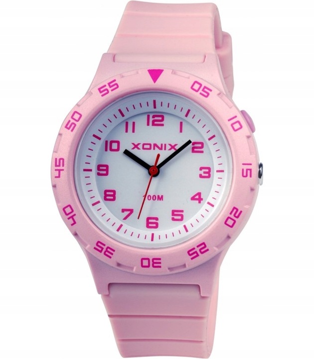 Dla dziewczynki ZEGAREK XONIX AAL podświetlenie czytelny KOMUNIA NAUKA GODZ