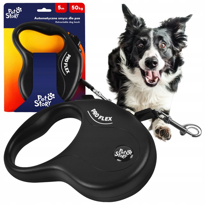 PRO FLEX Smycz AUTOMATYCZNA TAŚMA dla DUŻEGO PSA do 50kg 5m L