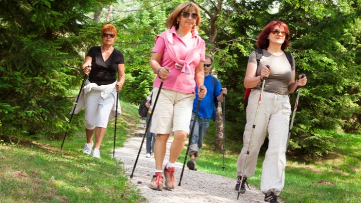 KIJE TREKKINGOWE DO NORDIC WALKING LINE SPORT REGULOWANE LEKKIE CZARNE