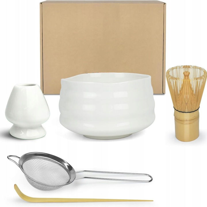 BAMBUSOWY ZESTAW PREZENTOWY DO HERBATY MATCHY CHASHAKU TRZEPACZKA ŁYŻKA