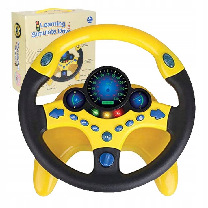 KIEROWNICA DO AUTA INTERAKTYWNA SYMULATOR JAZDY SAMOCHODEM KRĘCI SIĘ 360