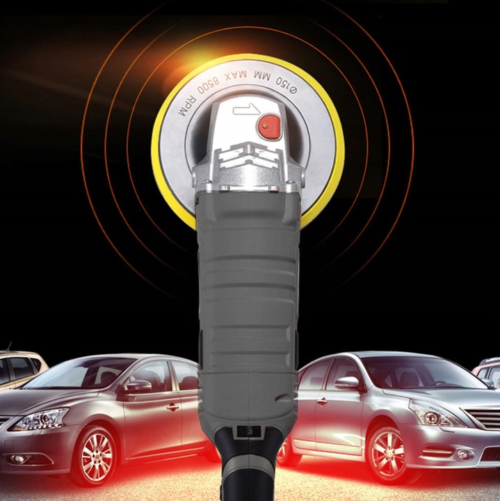 POLERKA SAMOCHODOWA SZLIFIERKA Z REGULACJĄ OBROTÓW + ZESTAW GĄBEK + FILC