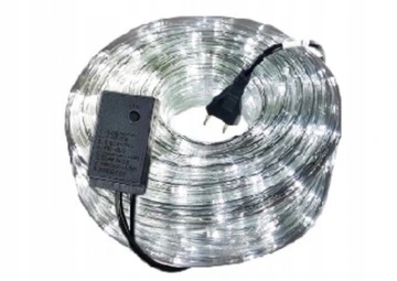 WĄŻ Świetlny 20m LED LAMPKI CHOINKOWE BIAŁY ZIMNY