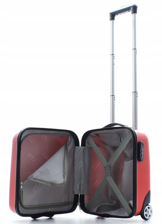 Mała czerwona wytrzymała walizka na 2 kołach z ABS Bubule idealna na wyjazd