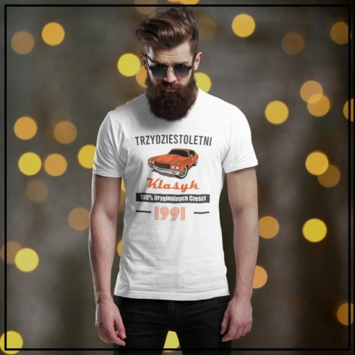 PREZENT NA 30 40 50 60 70 URODZINY DLA TATY FACETA MĘSKA KOSZULKA KLASYK