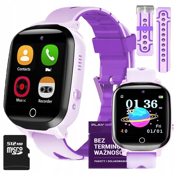Smartwatch Zegarek Dla Dzieci SIM Aparat Telefon Gry Odtwarzacz Muzyki