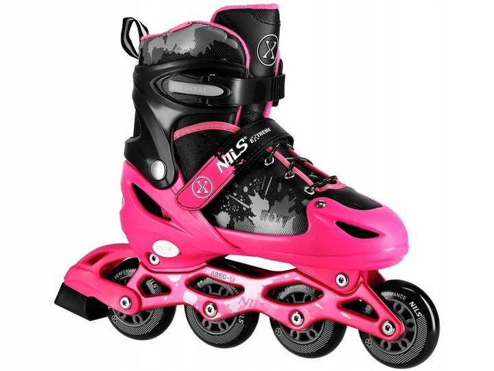 Łyżworolki NILS EXTREME NA18137A (rozmiar 39-42) Czarno-różowy