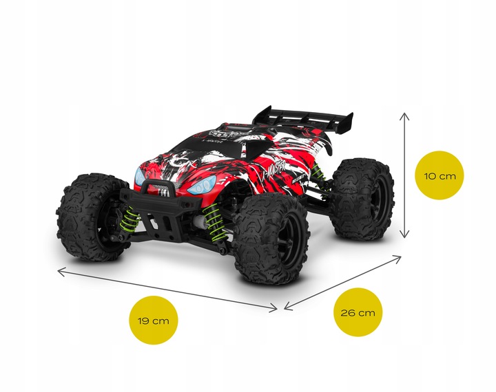 Samochód Auto zdalnie sterowany AUTKO RC 4x4 45km/h SUPER SZYBKI 2xOBUDOWY