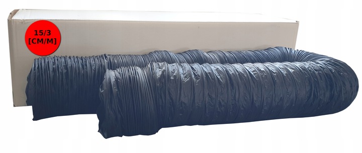 Rura do klimatyzatora przenośnego CZARNA 15 CM/3M