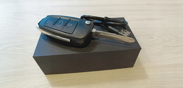 Mini Kamera ukryta Kluczyk Samochodowy KAMERA SZPIEGOWSKA FULLHD Tryb nocny