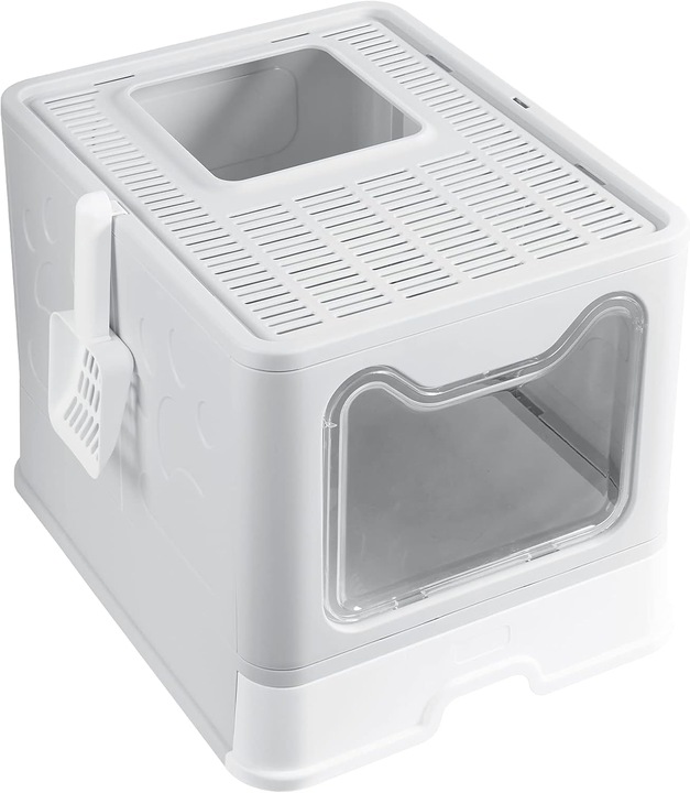 Duża Kuweta dla KOTA Zamknięta Kryta Zamykana z Szufladą z Łopatką XXL