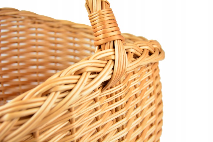 PIĘKNY wiklinowy koszyk NA ZAKUPY PIKNIK GRZYBY XL