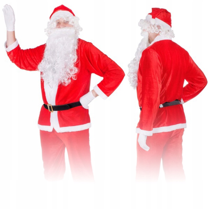 9W1 ZESTAW KOSTIUM ŚWIĘTEGO MIKLOŁAJA STRÓJ PRZEBRANIE PROFESJONALNY ŚWIĘTA