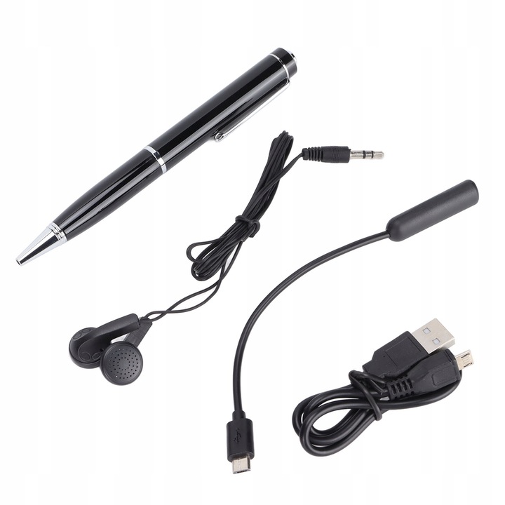 PIÓRO DYKTAFON MINI CYFROWY PODSŁUCH SZPIEGOWSKI