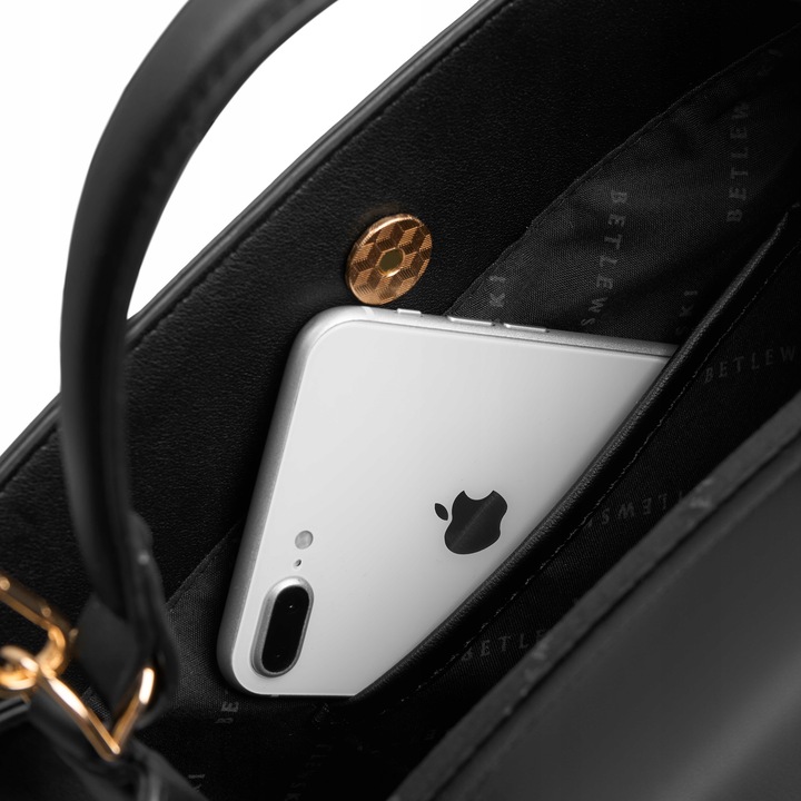 BETLEWSKI torebka wizytowa z ekoskóry ekologiczna wygodna wieczorowa