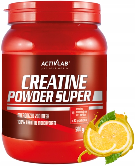 ACTIVLAB CREATINE POWDER LEMON 500g SUPER MOCNA KREATYNA