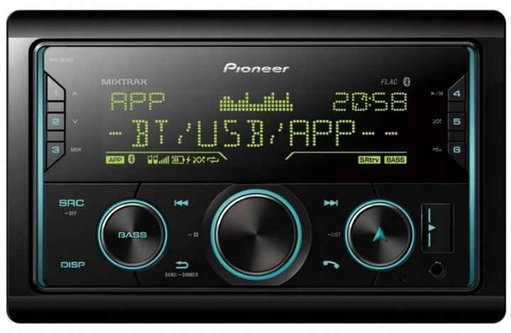 Pioneer MVH-S620BT Radio samochodowe 2DIN Bluetooth MP3 USB AUX VarioColor