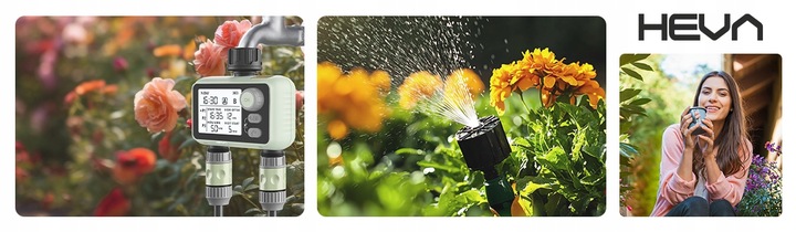 Elektroniczny sterownik nawadniania HEVA programator do wody z filtrem 8bar