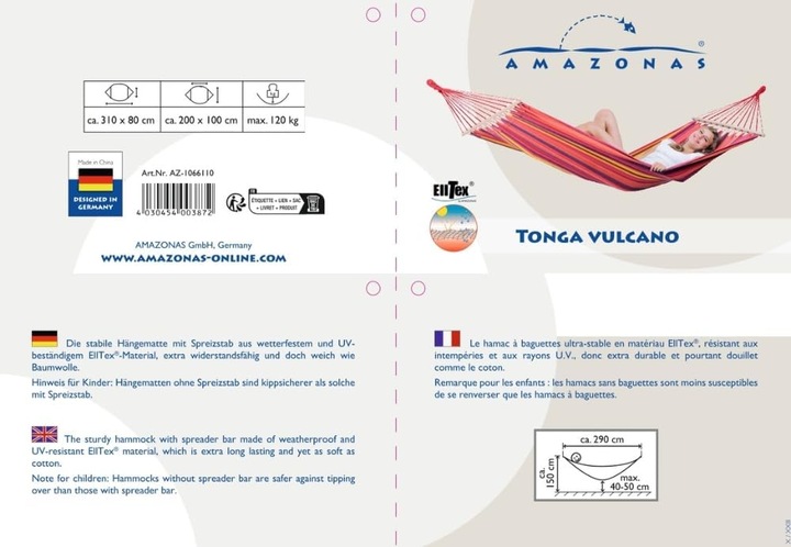Amazonas Hamak Tonga Vulcano