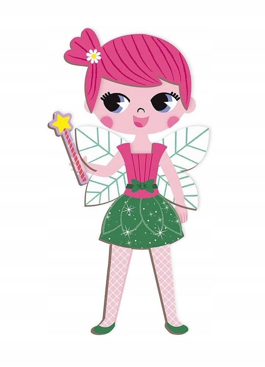 Układanka magnetyczna Magnetibook Kostiumy Dziewczynka dla dzieci 3+, Janod