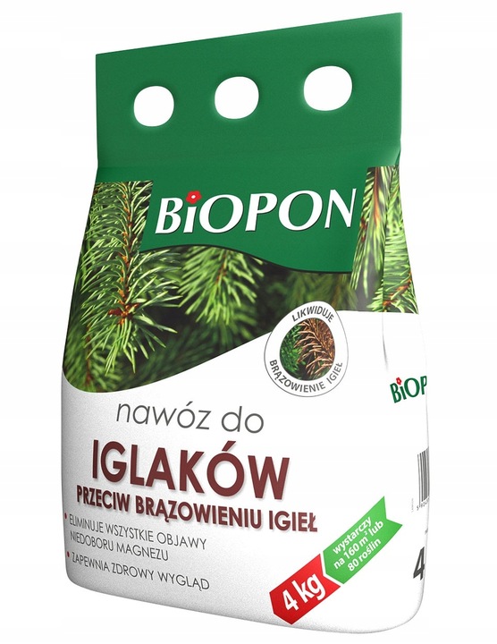 Nawóz przeciw brązowieniu igieł Biopon 4kg