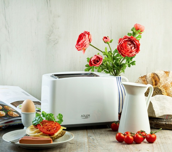 Toster Adler AD 3216 biały 1000 W lampka ruszt