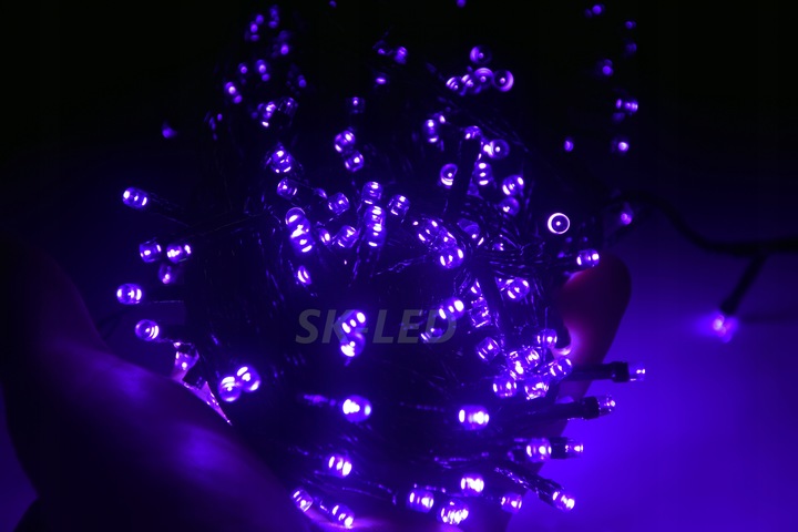 LAMPKI CHOINKOWE 500 LED FIOLETOWE 38M ŚWIATEŁKA NA CHOINKĘ LED ZEWNĘTRZNE