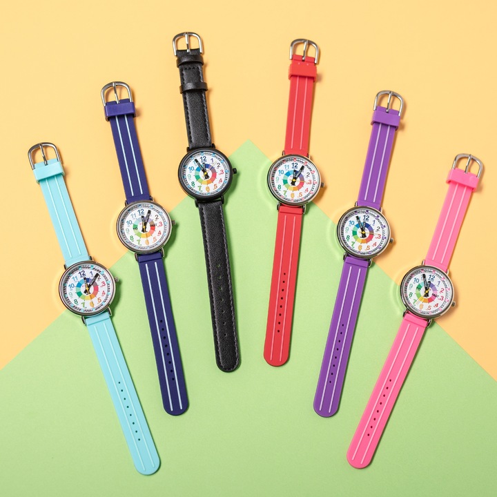 Kiddus zegarek dziecięcy Time Teacher Happy Unicorn Fluor