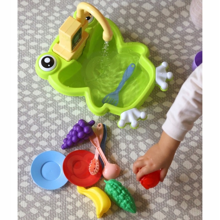 ZLEWOZMYWAK ZLEW DLA DZIECI KUCHNIA Z WODĄ INTERAKTYWNY KRAN PRAWDZIWA WODA