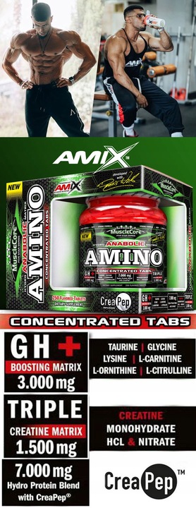 AMINOKWASY Mocna Formuła BCAA EAA HORMON GH KREATYNA EAA CAŁODZIENNE, igf1