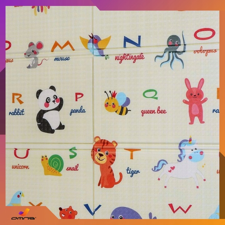 Piankowa dwustronna mata edukacyjna xpe dla dzieci duża składana 200x180cm