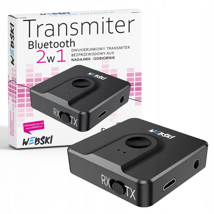TRANSMITER AUDIO BLUETOOTH NADAJNIK/ODBIORNIK AUX