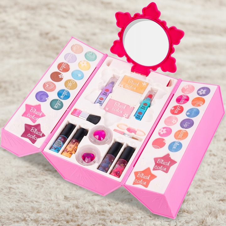 ZESTAW DO MALOWANIA MAKIJAŻU KUFEREK MAKE UP KOSMETYKI DLA DZIECI