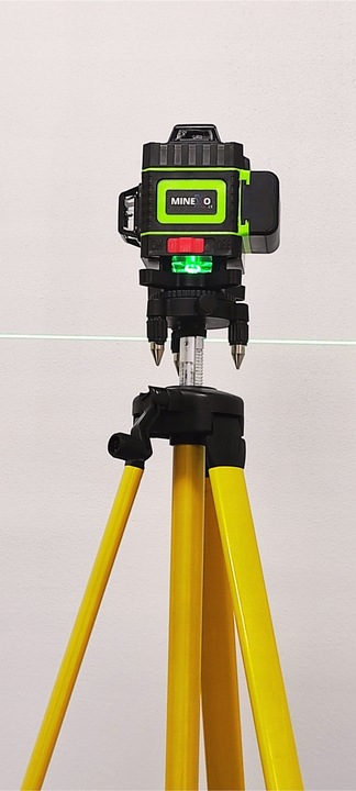 POZIOMNICA LASEROWA LASER KRZYŻOWY 4D 360 + STATYW 16 linii laserowych