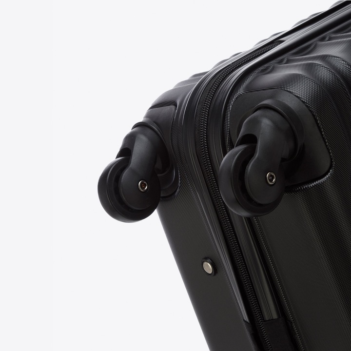 WITTCHEN mała walizka z ABS-u z żebrowaniem czarna