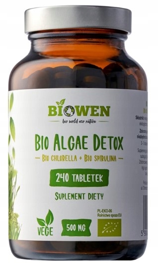 Biowen BIO Algae Detox - 240 tabletek Wsparcie odchudzania Superfood Algi
