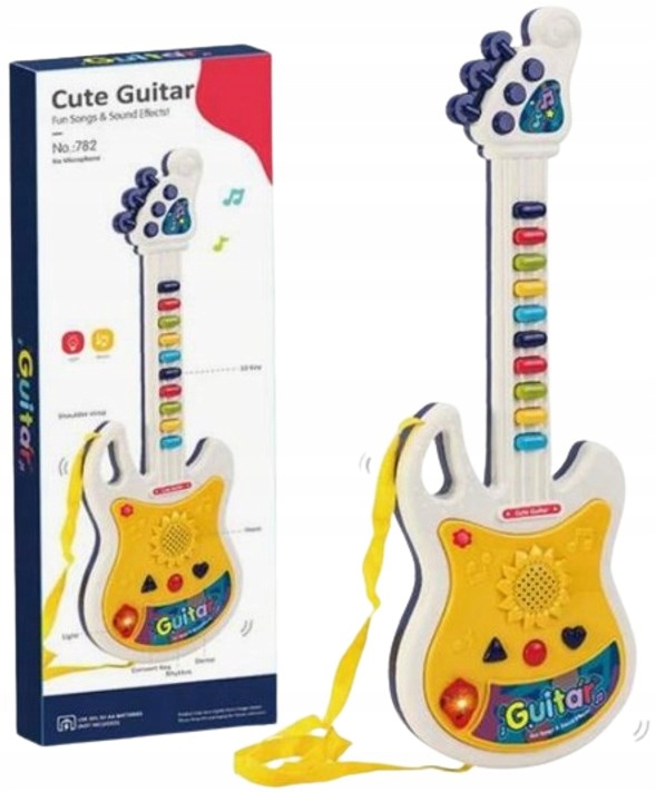 Gitara elektryczna dla dzieci z mikrofonem 3+